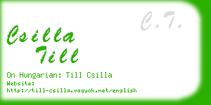 csilla till business card